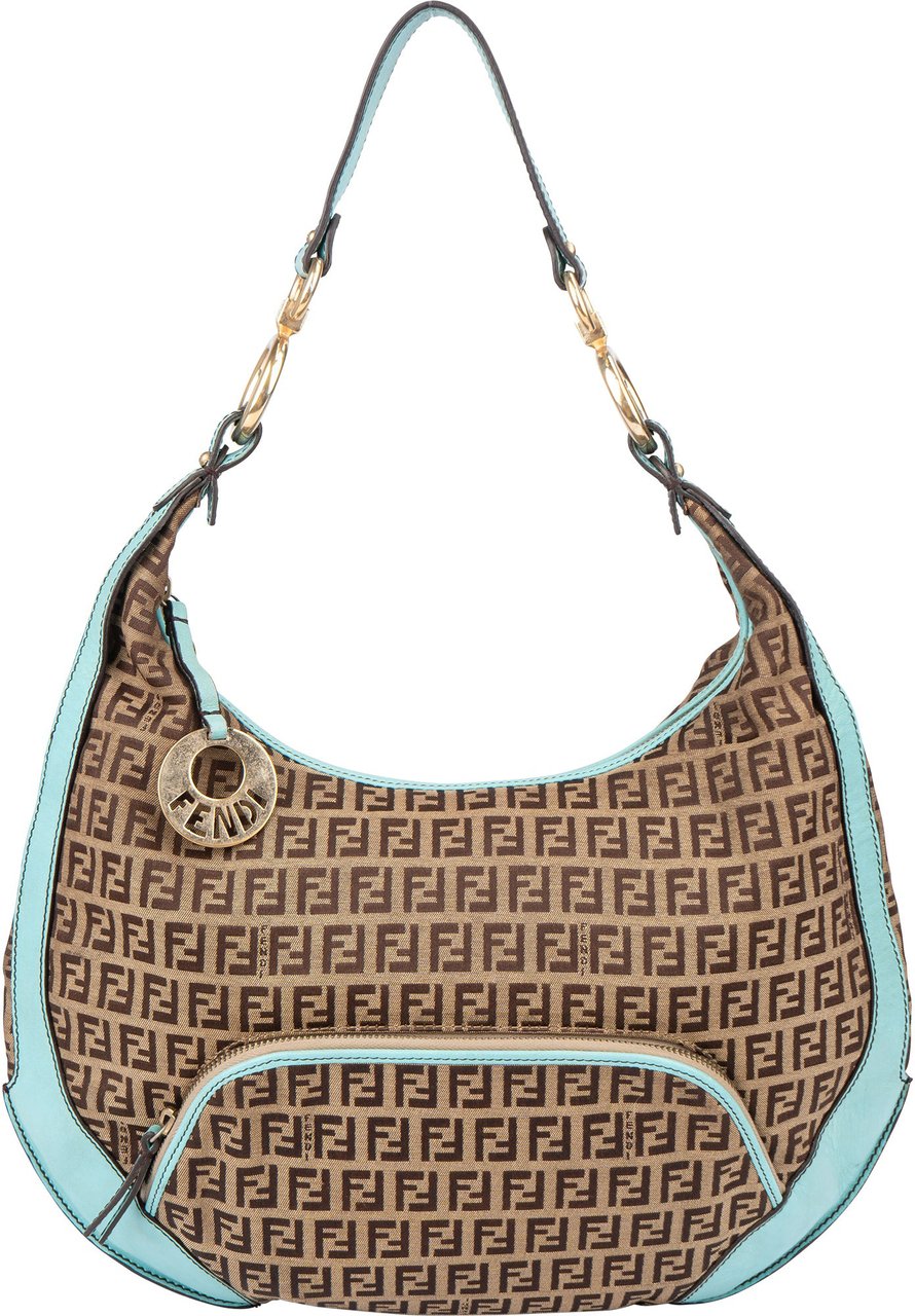 Fendi Fendi FF Monogram Zucchino Handbag Bruin