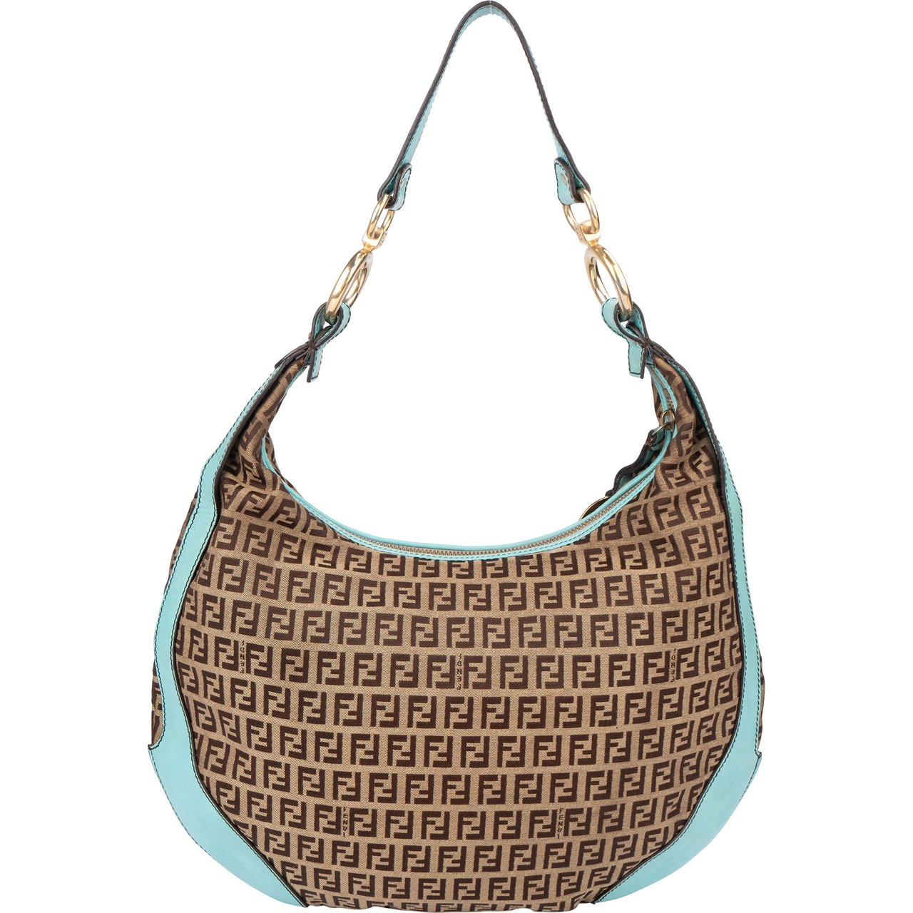 Fendi Fendi FF Monogram Zucchino Handbag Bruin