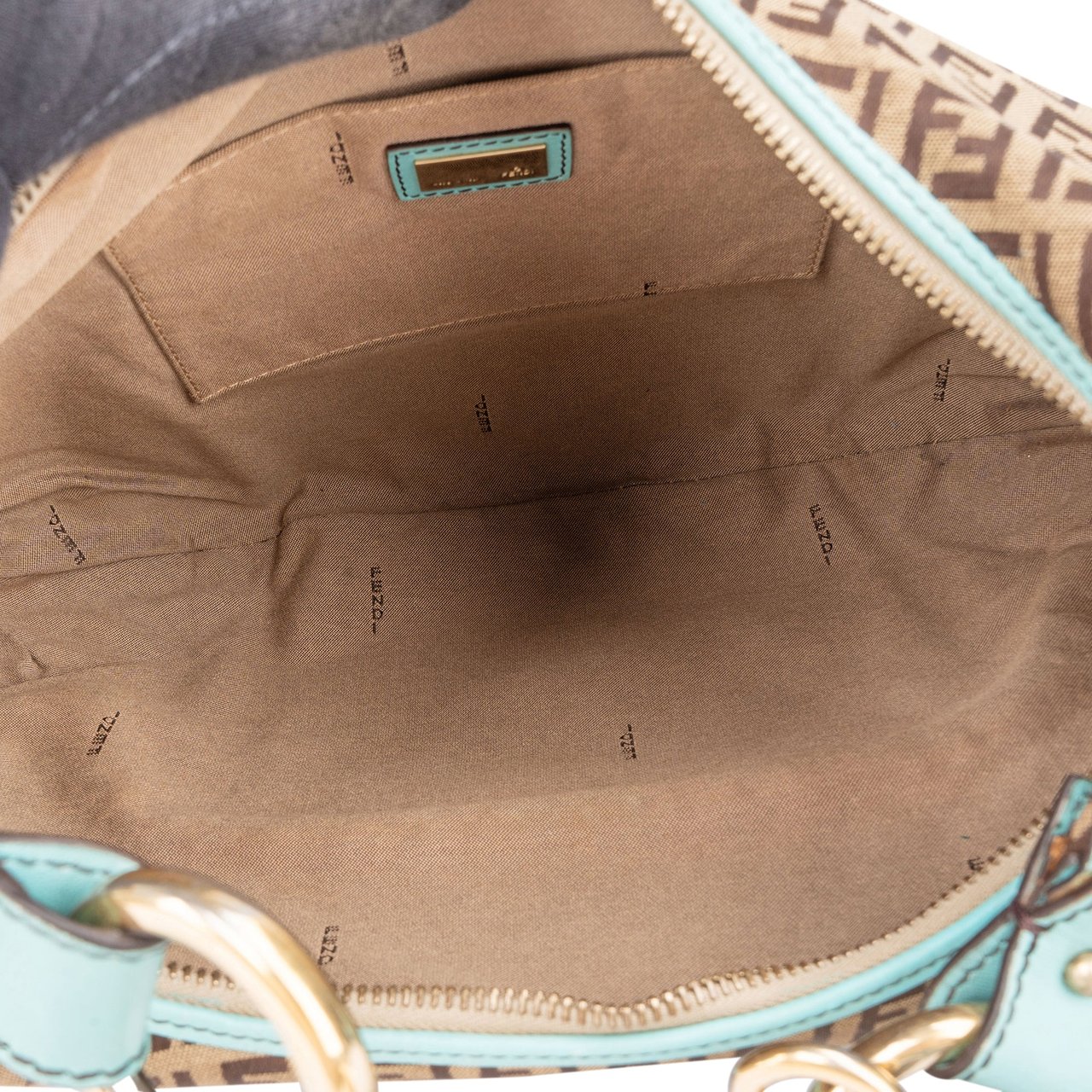 Fendi Fendi FF Monogram Zucchino Handbag Bruin