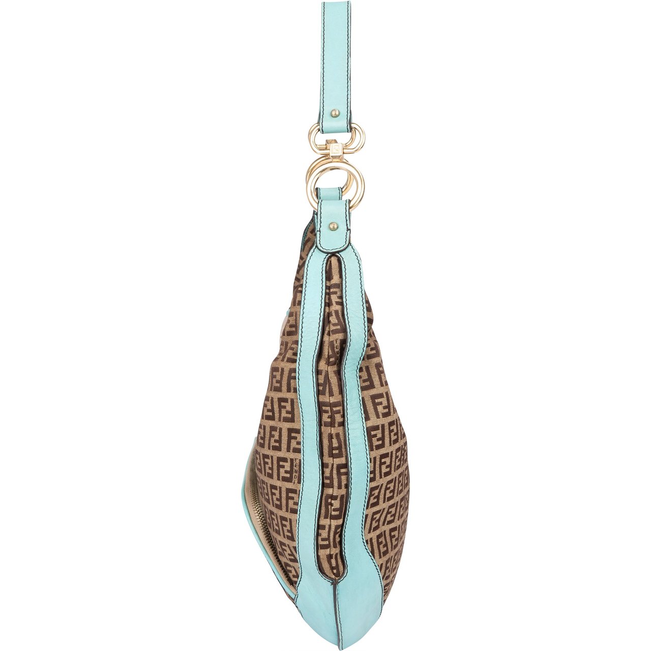 Fendi Fendi FF Monogram Zucchino Handbag Bruin