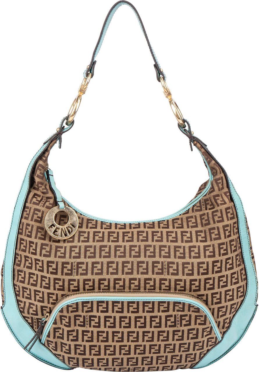 Fendi Fendi FF Monogram Zucchino Handbag Bruin