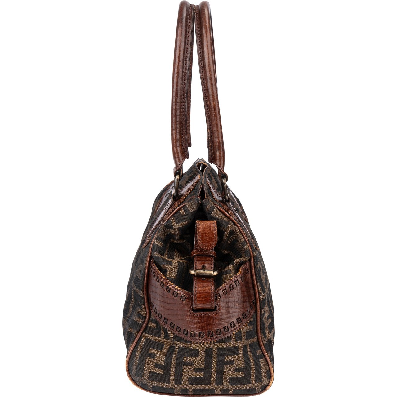 Fendi Fendi FF Monogram Piccola Handbag Bruin