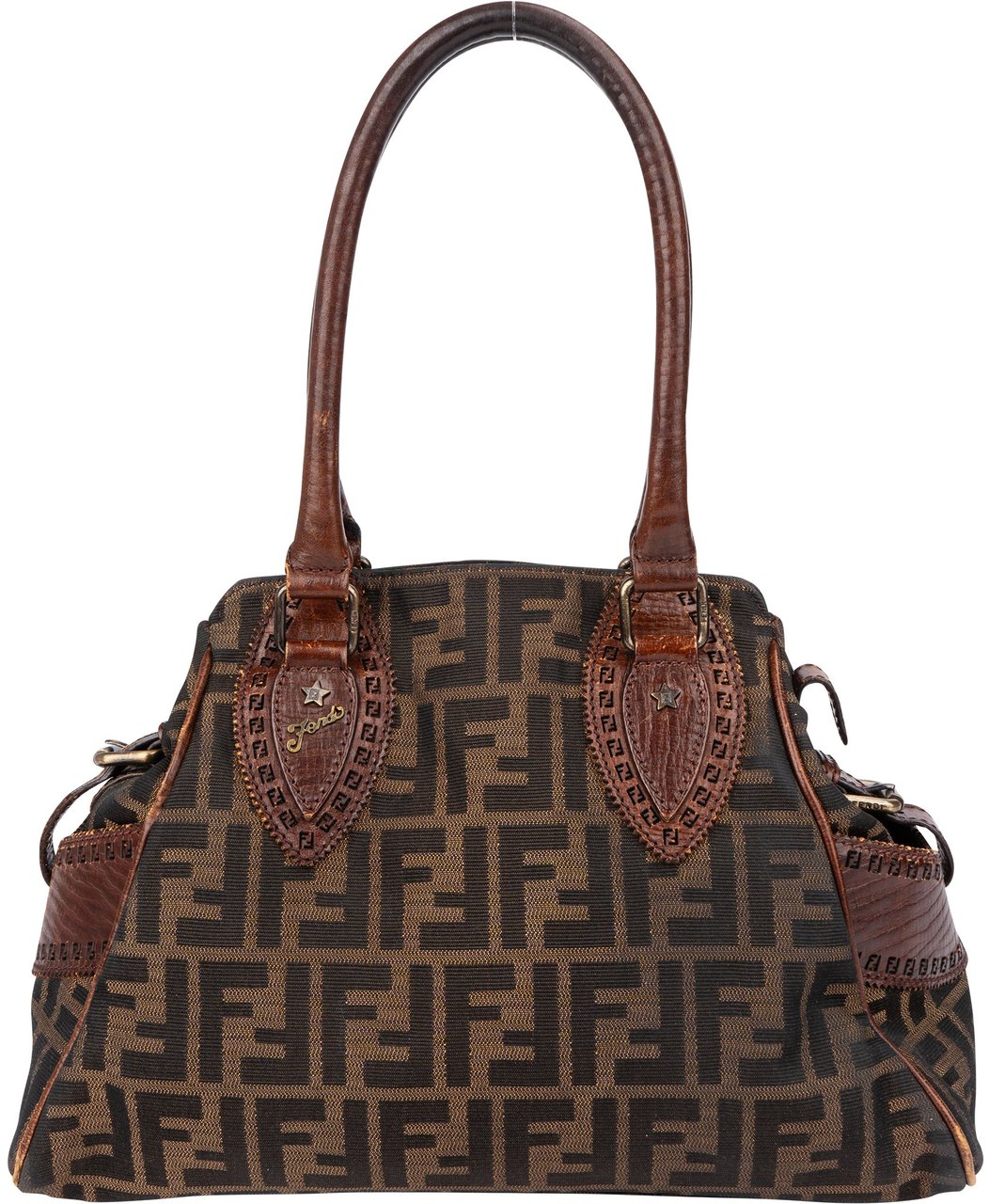 Fendi Fendi FF Monogram Piccola Handbag Bruin