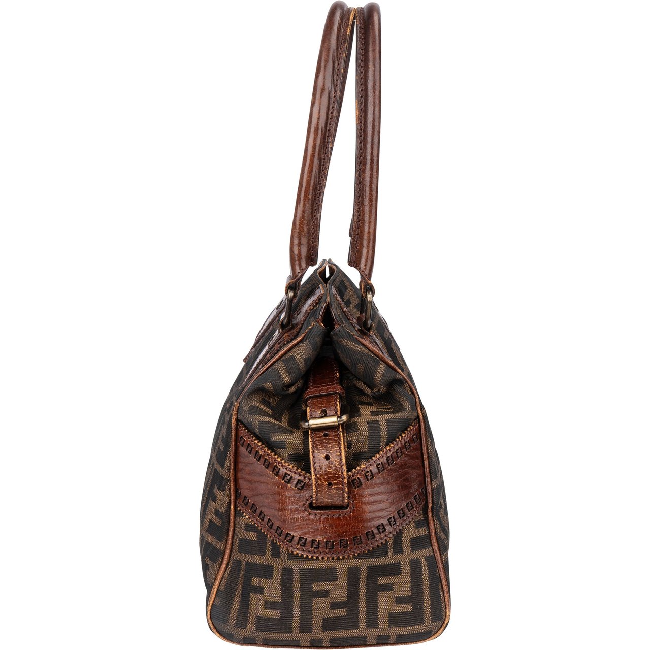 Fendi Fendi FF Monogram Piccola Handbag Bruin