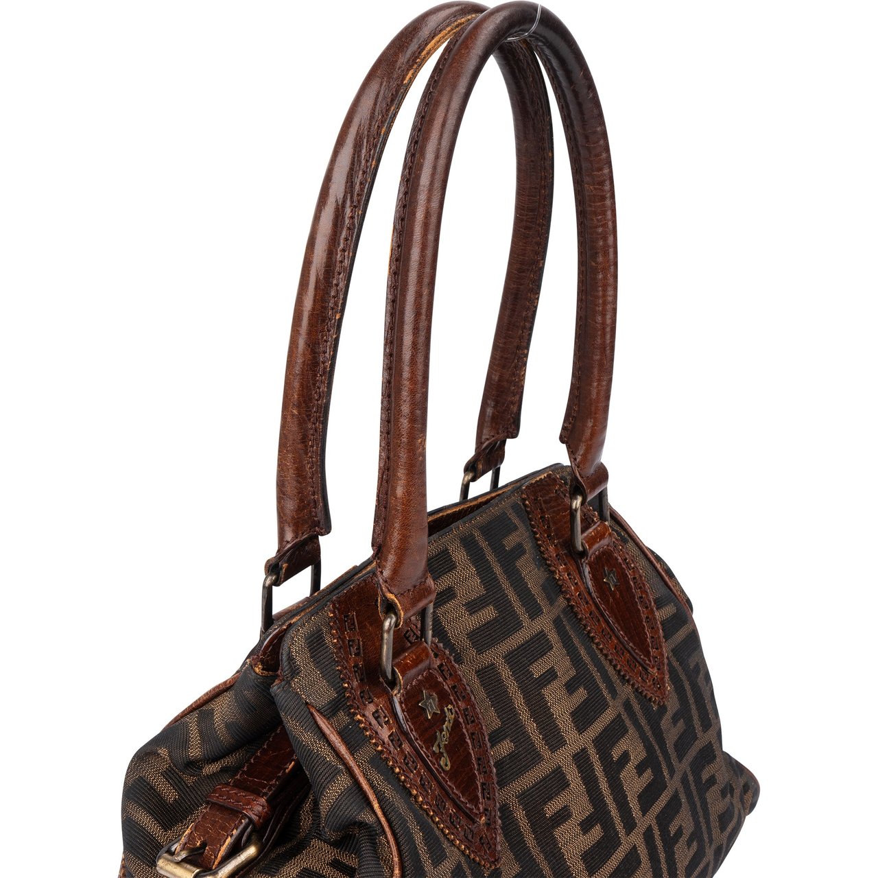 Fendi Fendi FF Monogram Piccola Handbag Bruin
