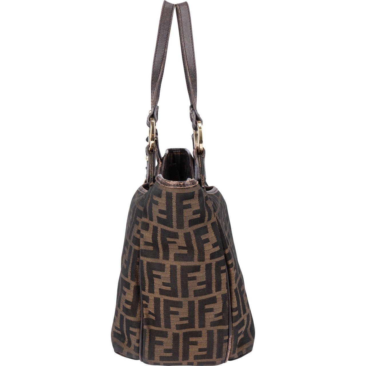 Fendi Fendi FF Monogram Zucca Handbag Bruin