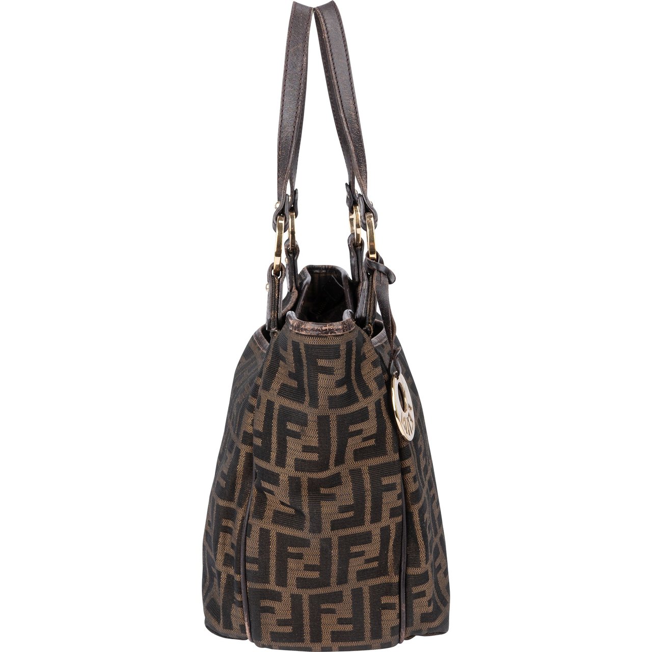 Fendi Fendi FF Monogram Zucca Handbag Bruin