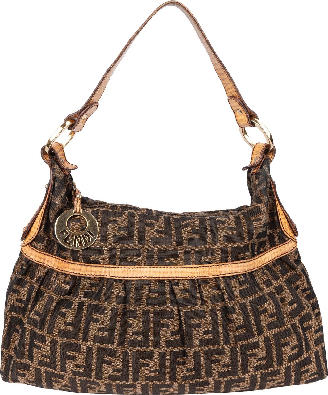 Fendi FF Monogram Chef Handbag Bruin