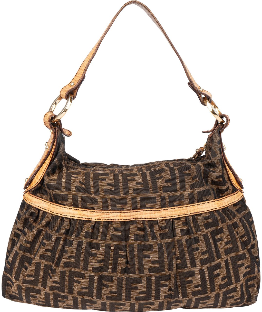 Fendi FF Monogram Chef Handbag Bruin