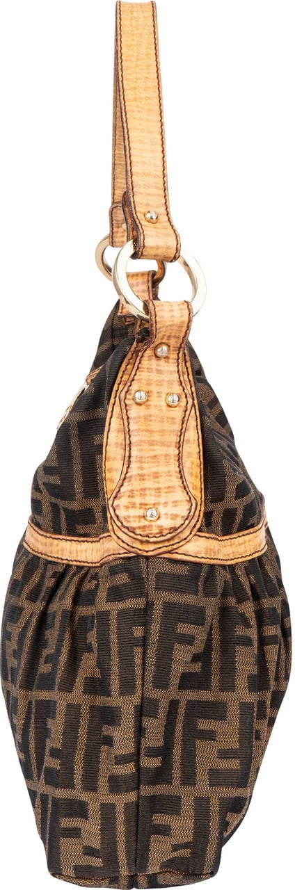Fendi FF Monogram Chef Handbag Bruin
