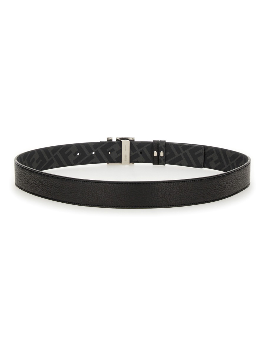 Fendi "SQAURED FF" REVERSIBLE BELT Zwart