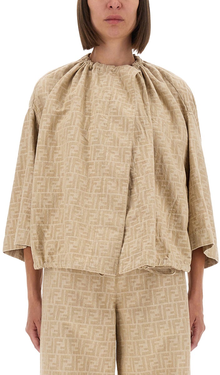 Fendi FF CHAMBRAY JACKET Beige