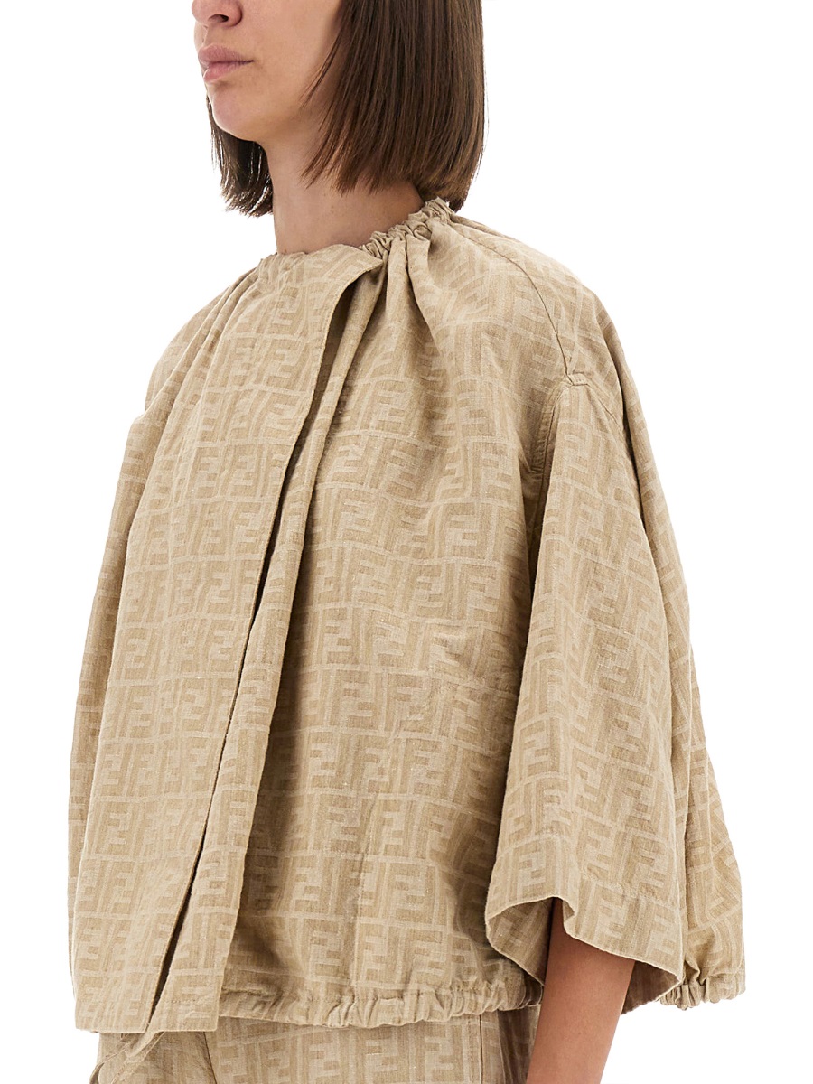 Fendi FF CHAMBRAY JACKET Beige