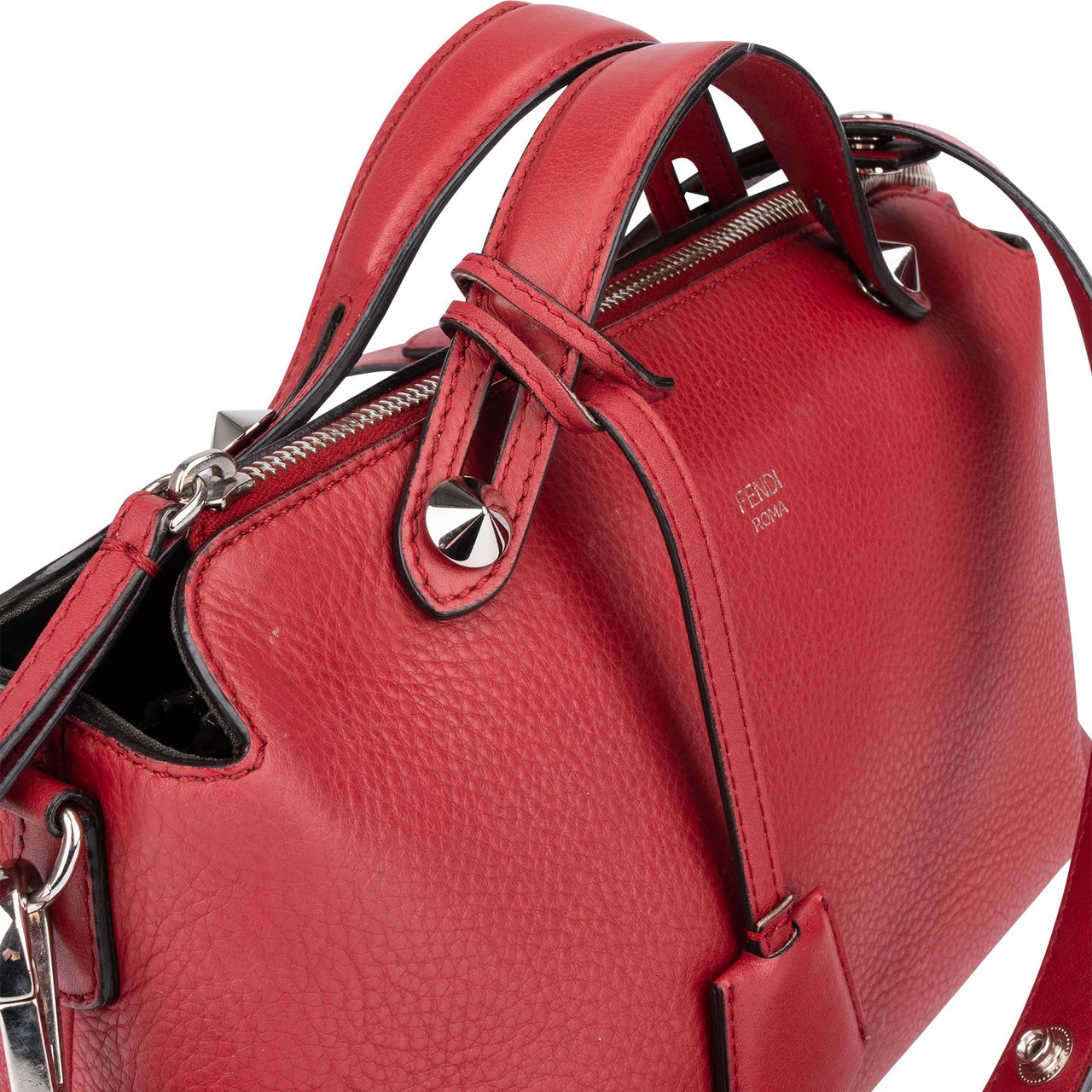 Fendi Fendi Red Leather By The Way Handbag Rood