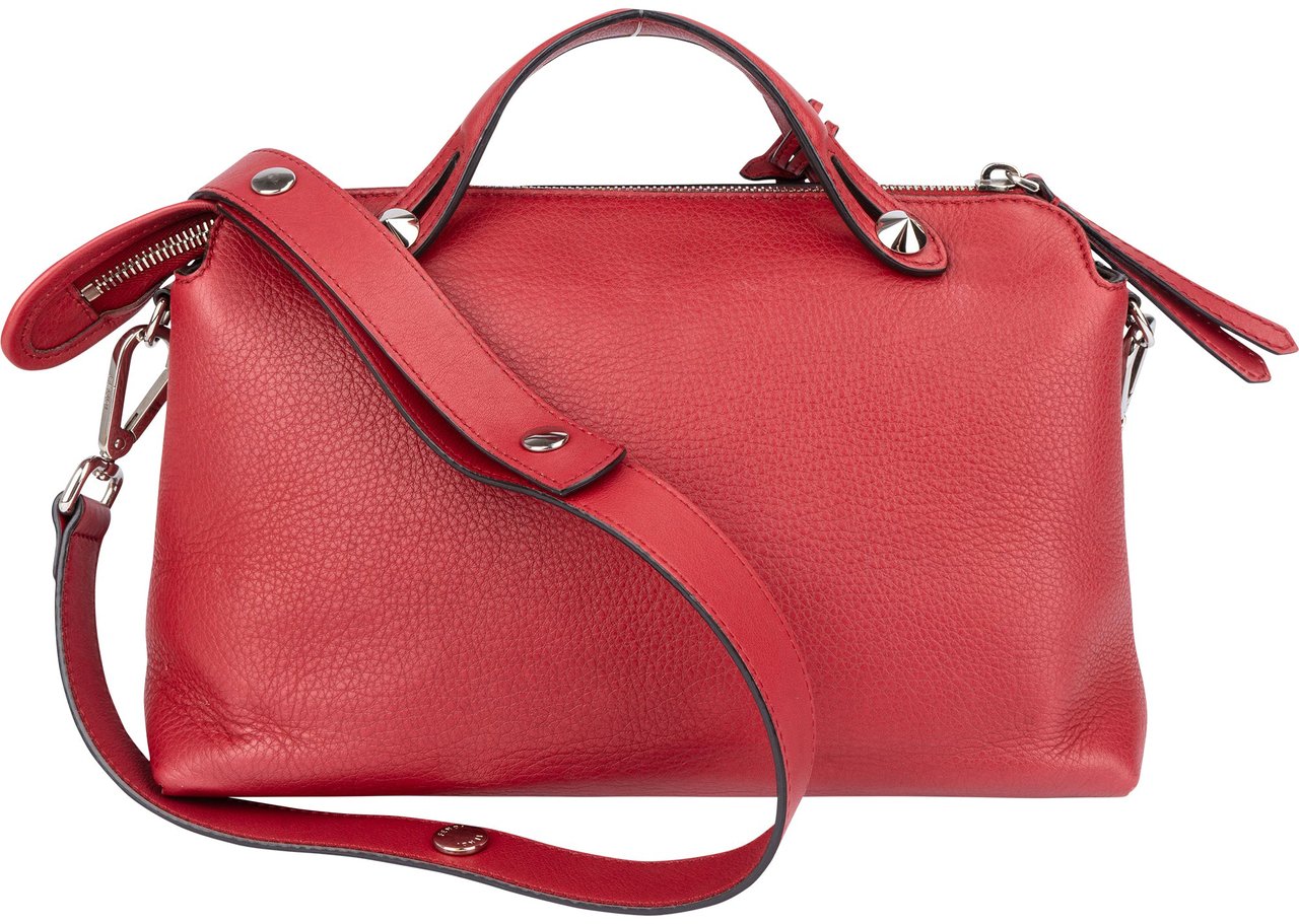Fendi Fendi Red Leather By The Way Handbag Rood