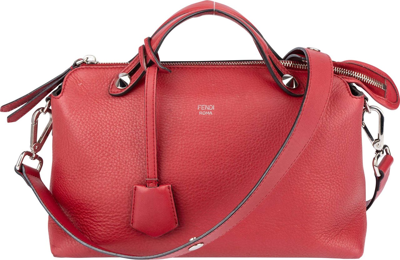 Fendi Fendi Red Leather By The Way Handbag Rood