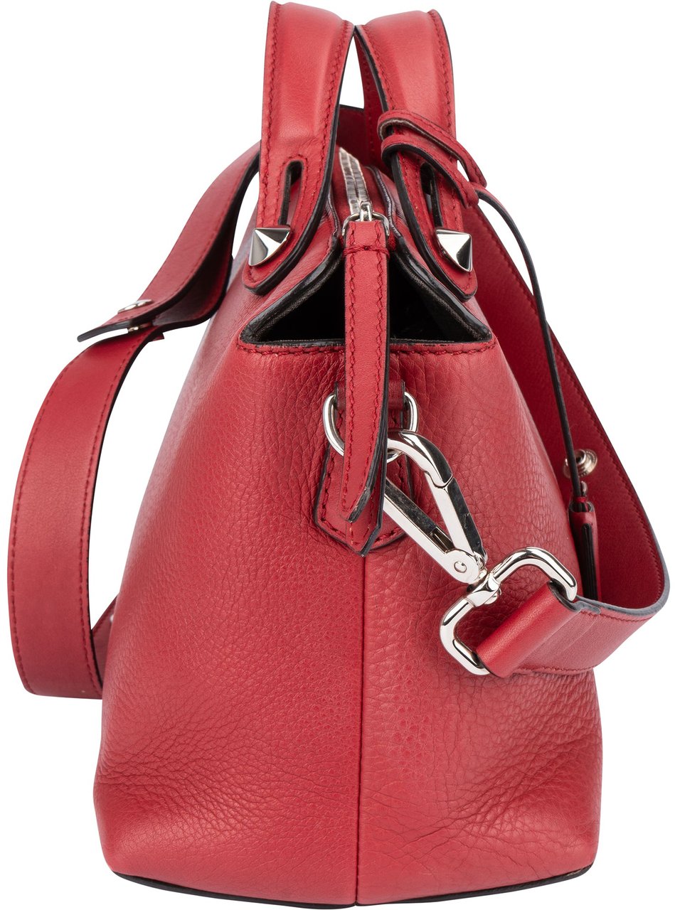 Fendi Fendi Red Leather By The Way Handbag Rood