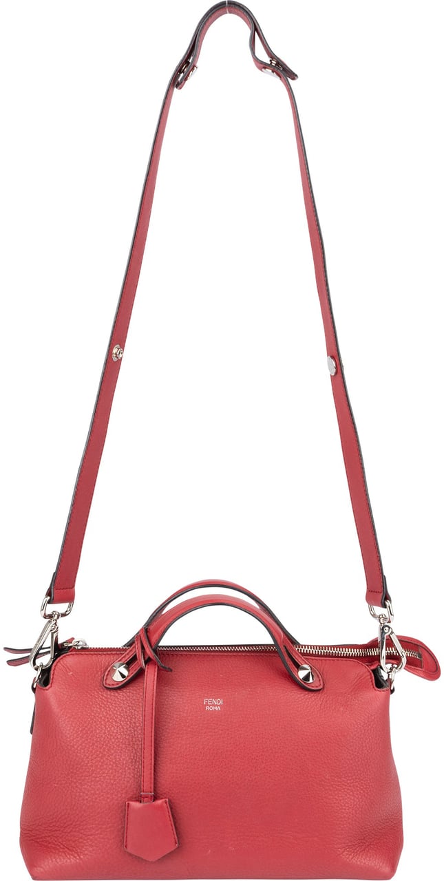Fendi Fendi Red Leather By The Way Handbag Rood