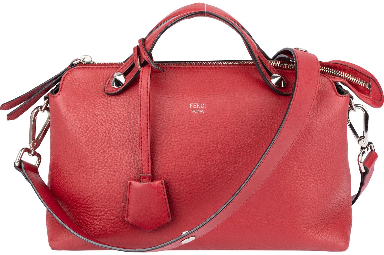 Fendi Fendi Red Leather By The Way Handbag Rood