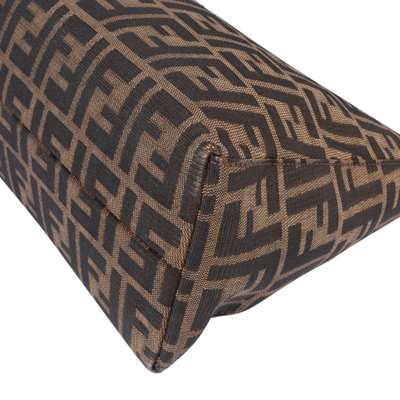 Fendi Fendi FF Monogram Baguette Buckle Shoulder Bag Bruin