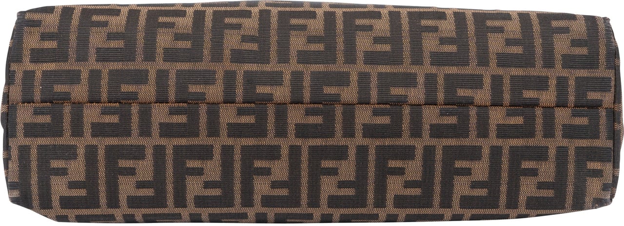 Fendi Fendi FF Monogram Baguette Buckle Shoulder Bag Bruin