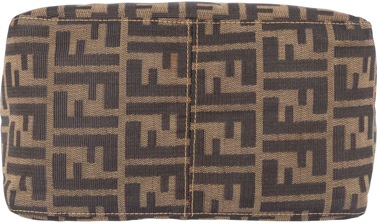 Fendi Fendi FF Monogram Baguette Buckle Shoulder Bag Bruin