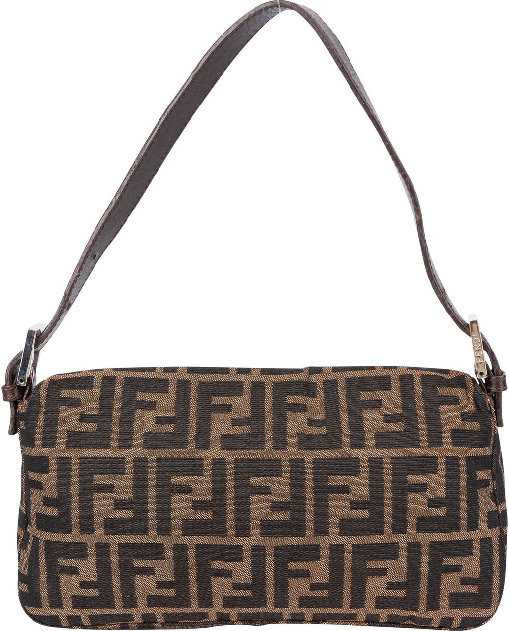 Fendi Fendi FF Monogram Baguette Handbag Bruin