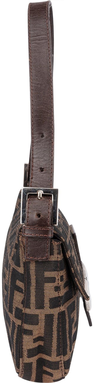 Fendi Fendi FF Monogram Baguette Handbag Bruin