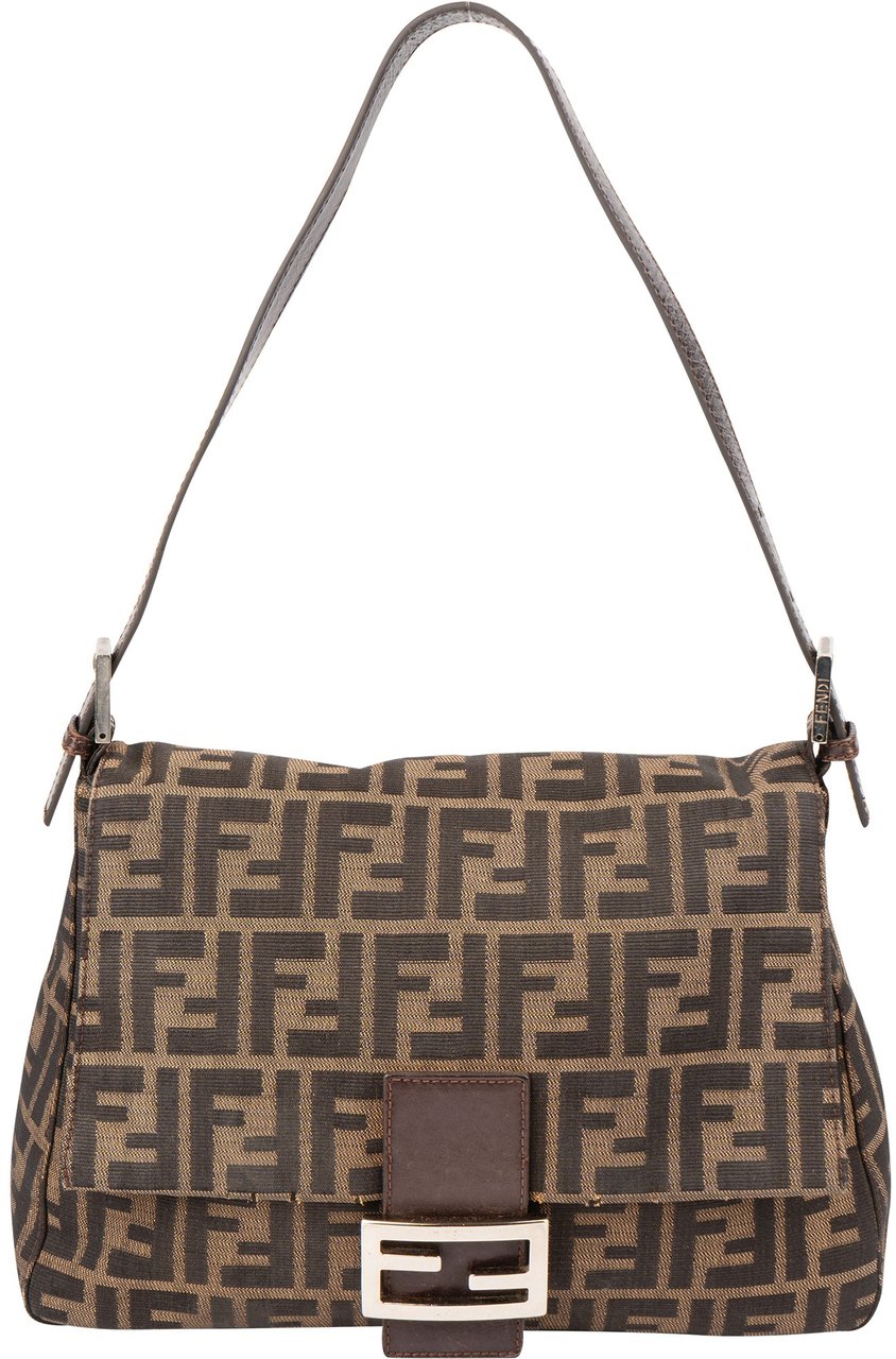 Fendi Fendi FF Monogram Baguette Mamma Handbag Bruin