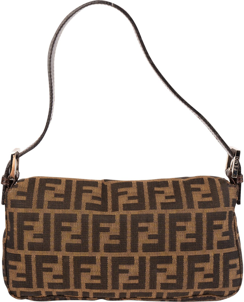 Fendi Fendi FF Monogram Baguette Handbag Bruin