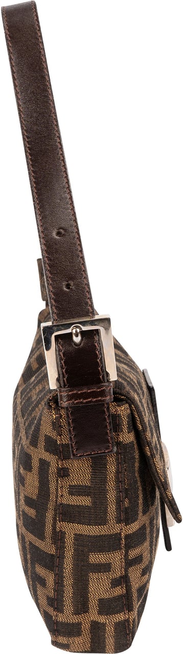 Fendi Fendi FF Monogram Baguette Handbag Bruin