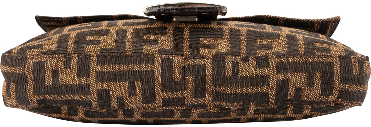 Fendi Fendi FF Monogram Baguette Handbag Bruin