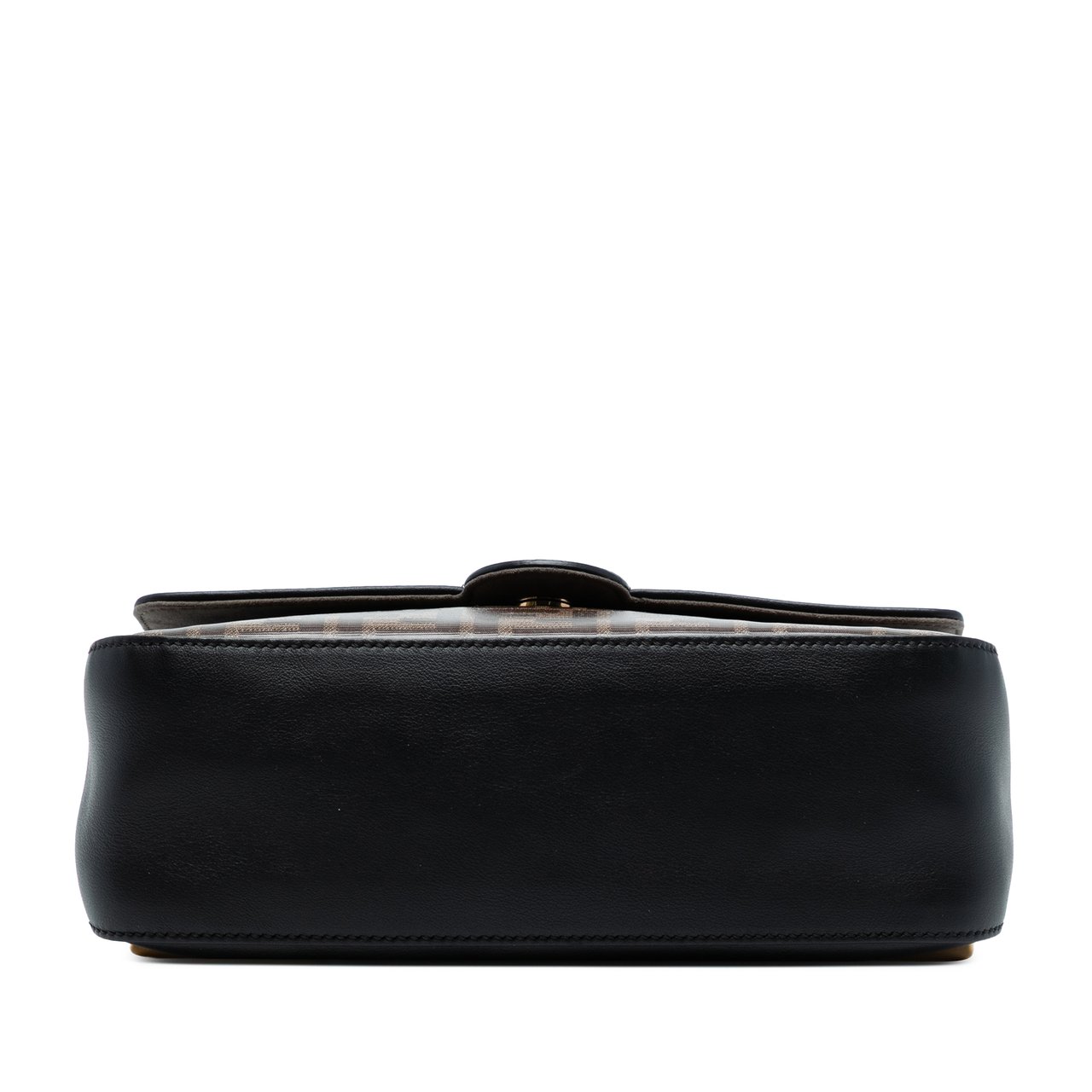 Fendi Zucca Crystal Double F Baguette Satchel Bruin