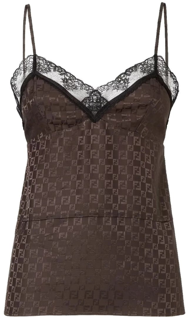 Fendi "JACQUARD FF" TOP Bruin