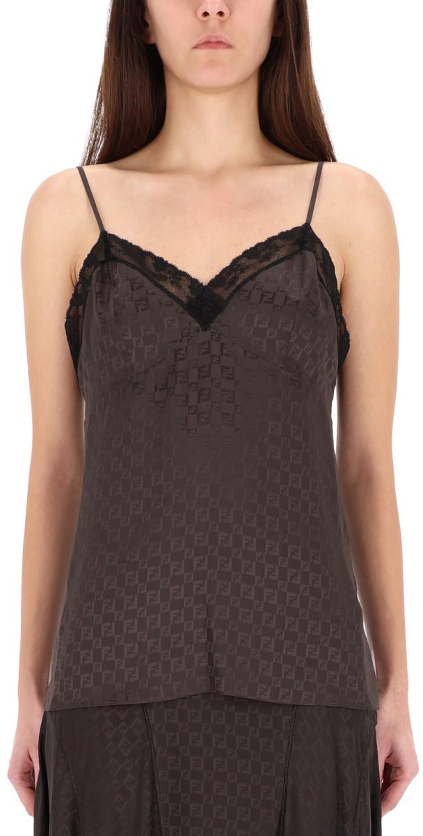 Fendi "JACQUARD FF" TOP Bruin