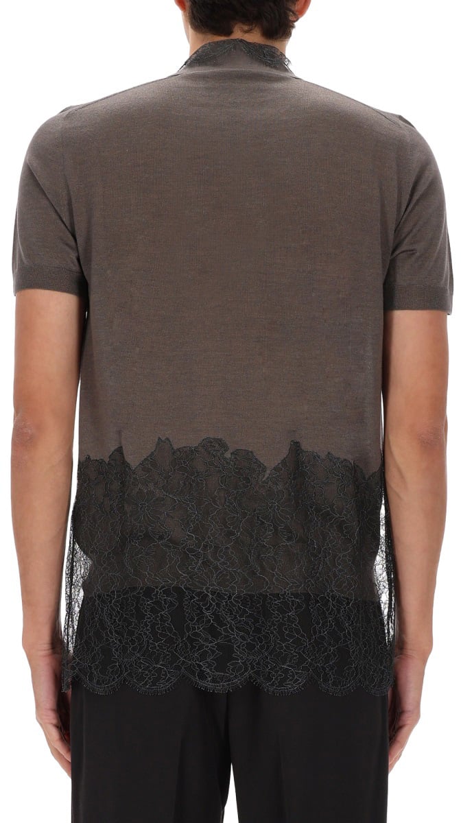 Fendi POLO WITH LACE Grijs