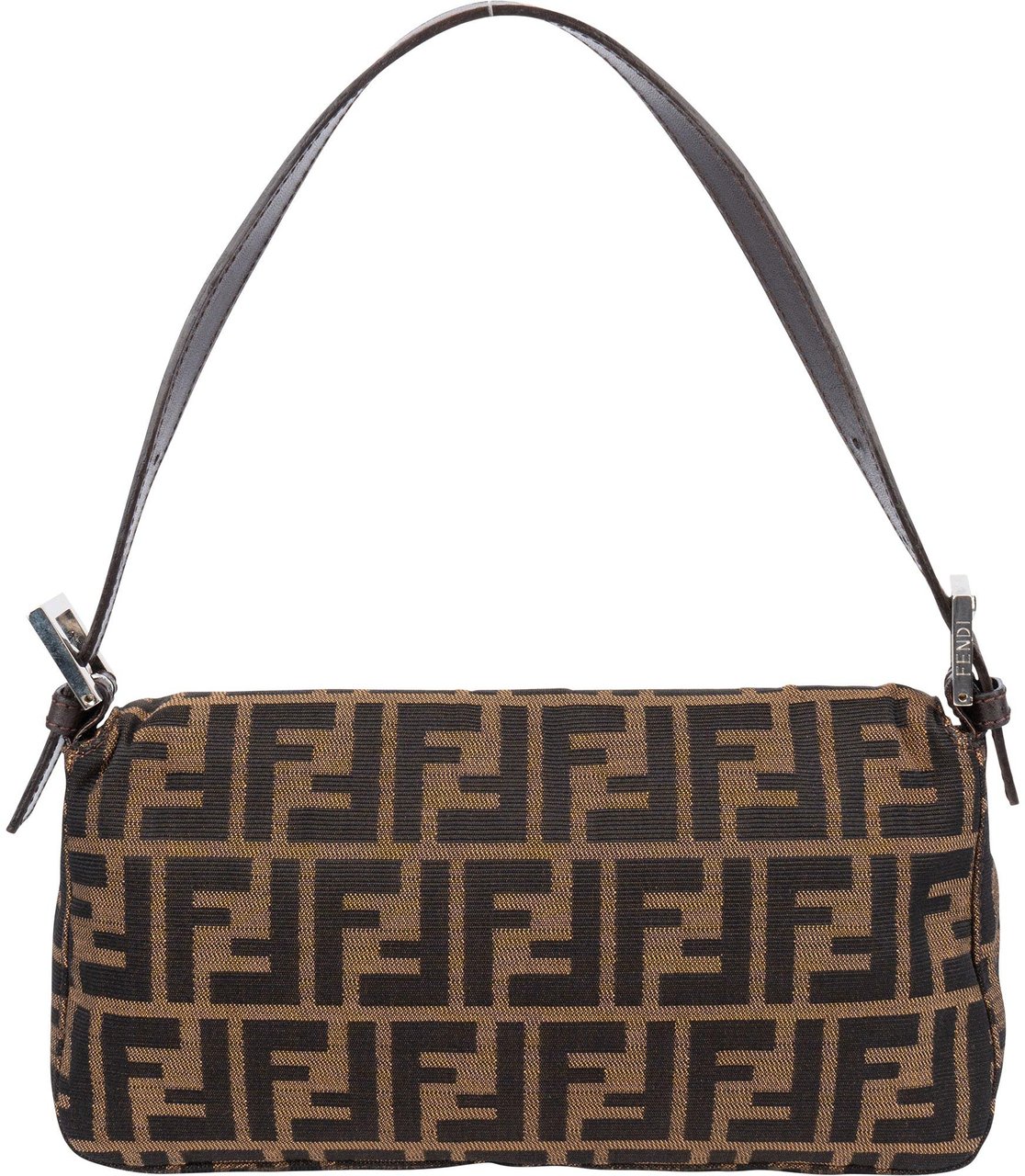 Fendi Fendi FF Monogram Baguette Handbag Bruin