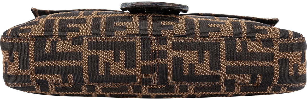 Fendi Fendi FF Monogram Baguette Handbag Bruin