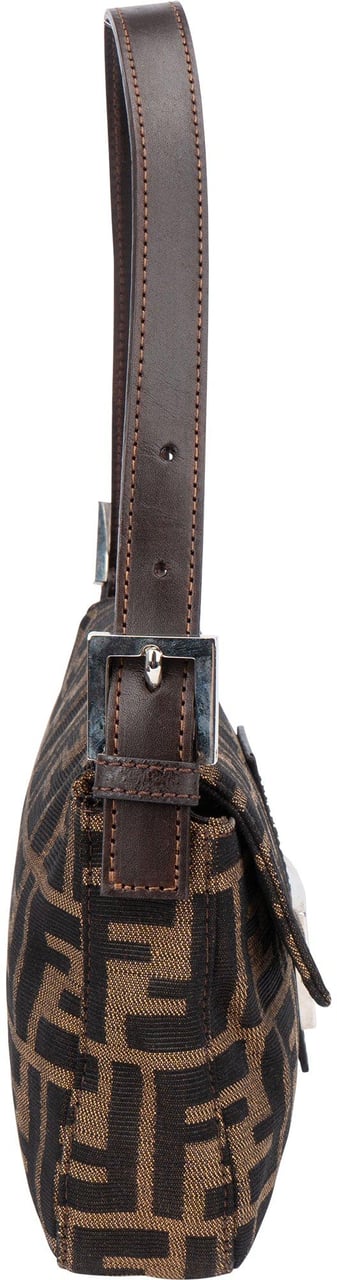 Fendi Fendi FF Monogram Baguette Handbag Bruin