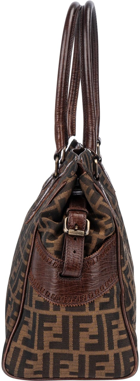 Fendi Fendi FF Monogram Piccola Handbag Bruin