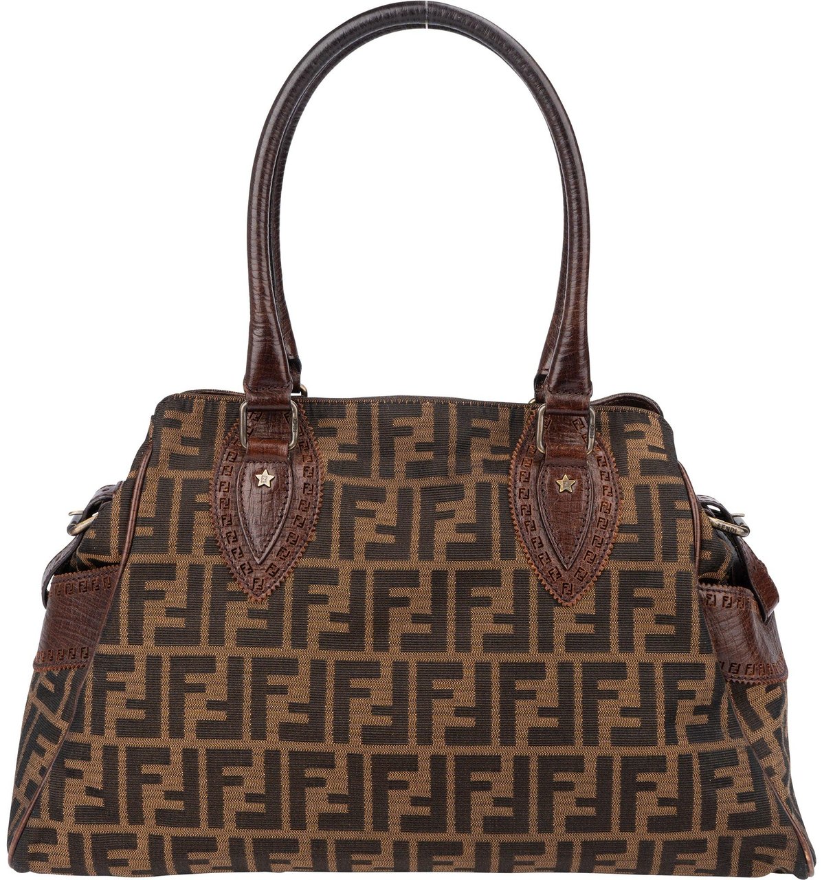 Fendi Fendi FF Monogram Piccola Handbag Bruin
