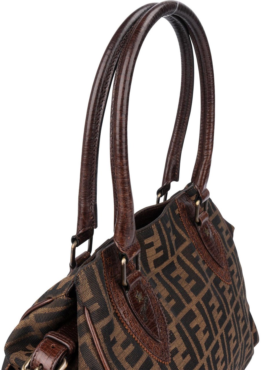 Fendi Fendi FF Monogram Piccola Handbag Bruin