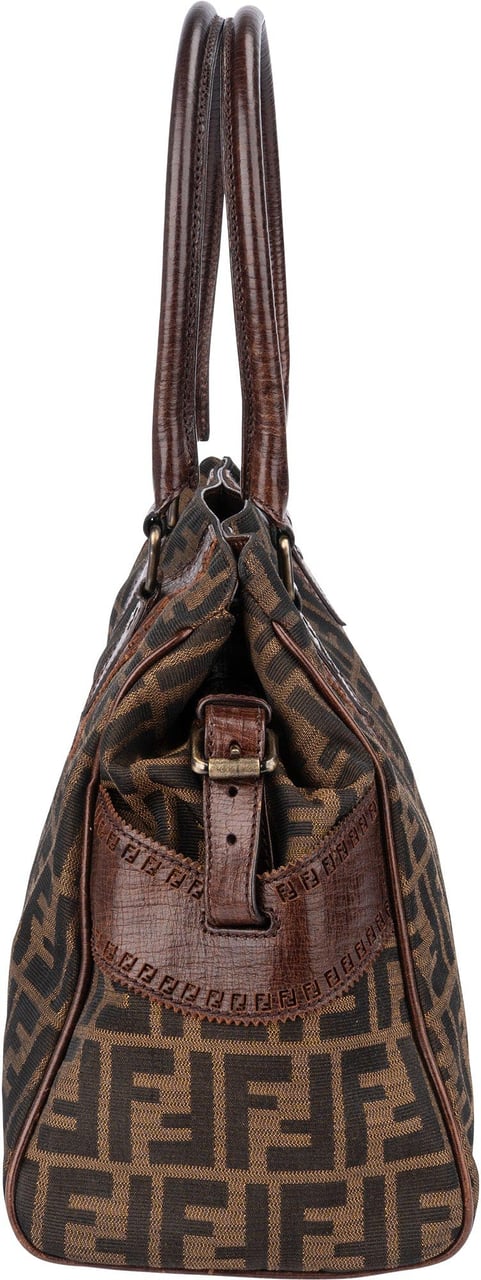 Fendi Fendi FF Monogram Piccola Handbag Bruin