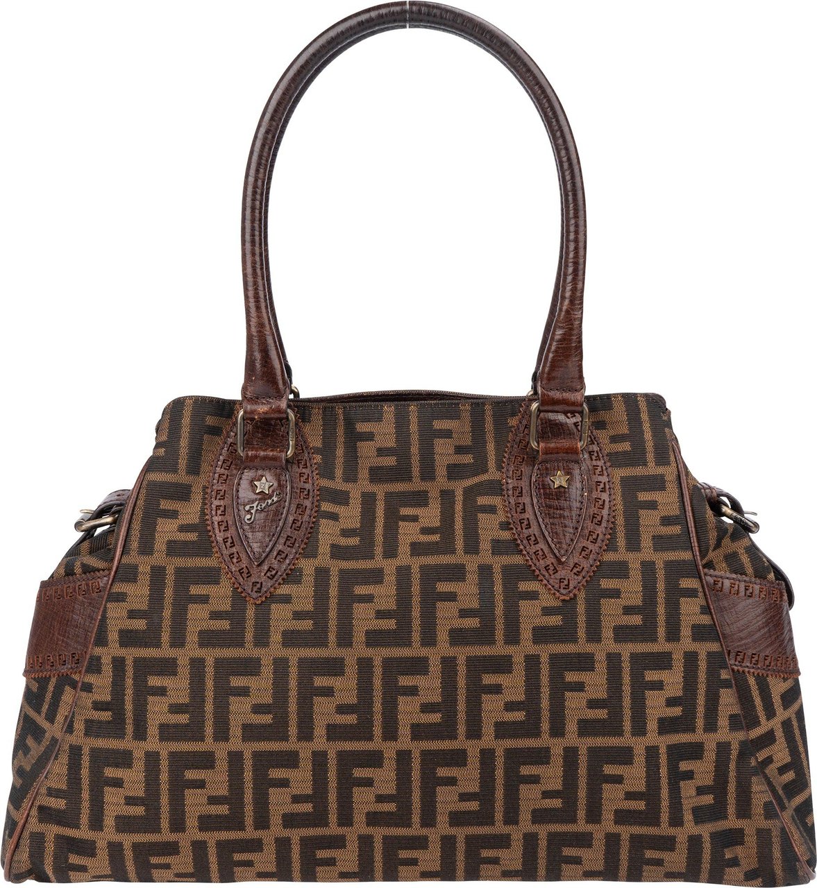 Fendi Fendi FF Monogram Piccola Handbag Bruin