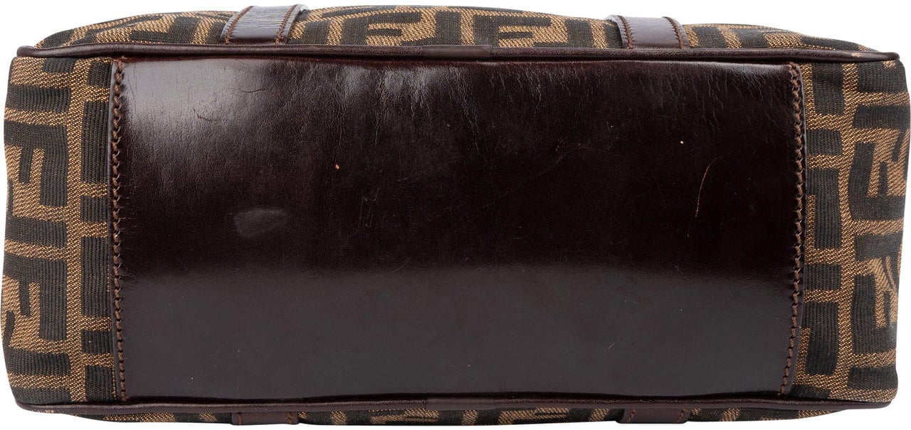 Fendi Fendi FF Monogram Boston Handbag Bruin