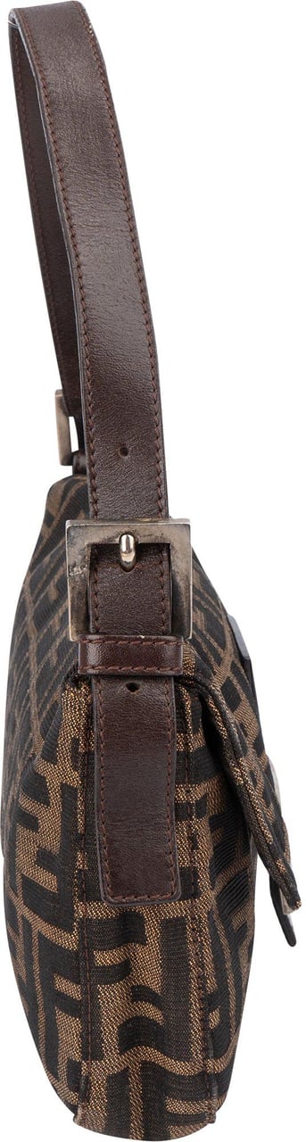 Fendi Fendi FF Monogram Baguette Handbag Bruin