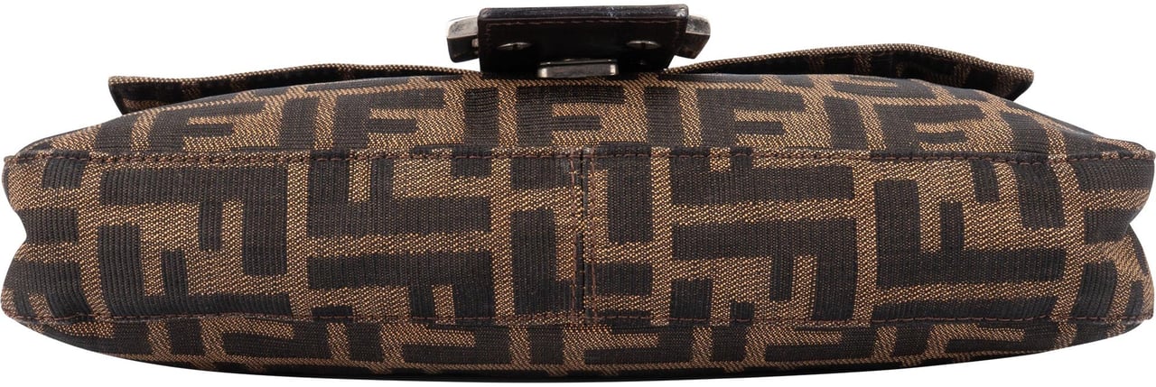 Fendi Fendi FF Monogram Baguette Handbag Bruin