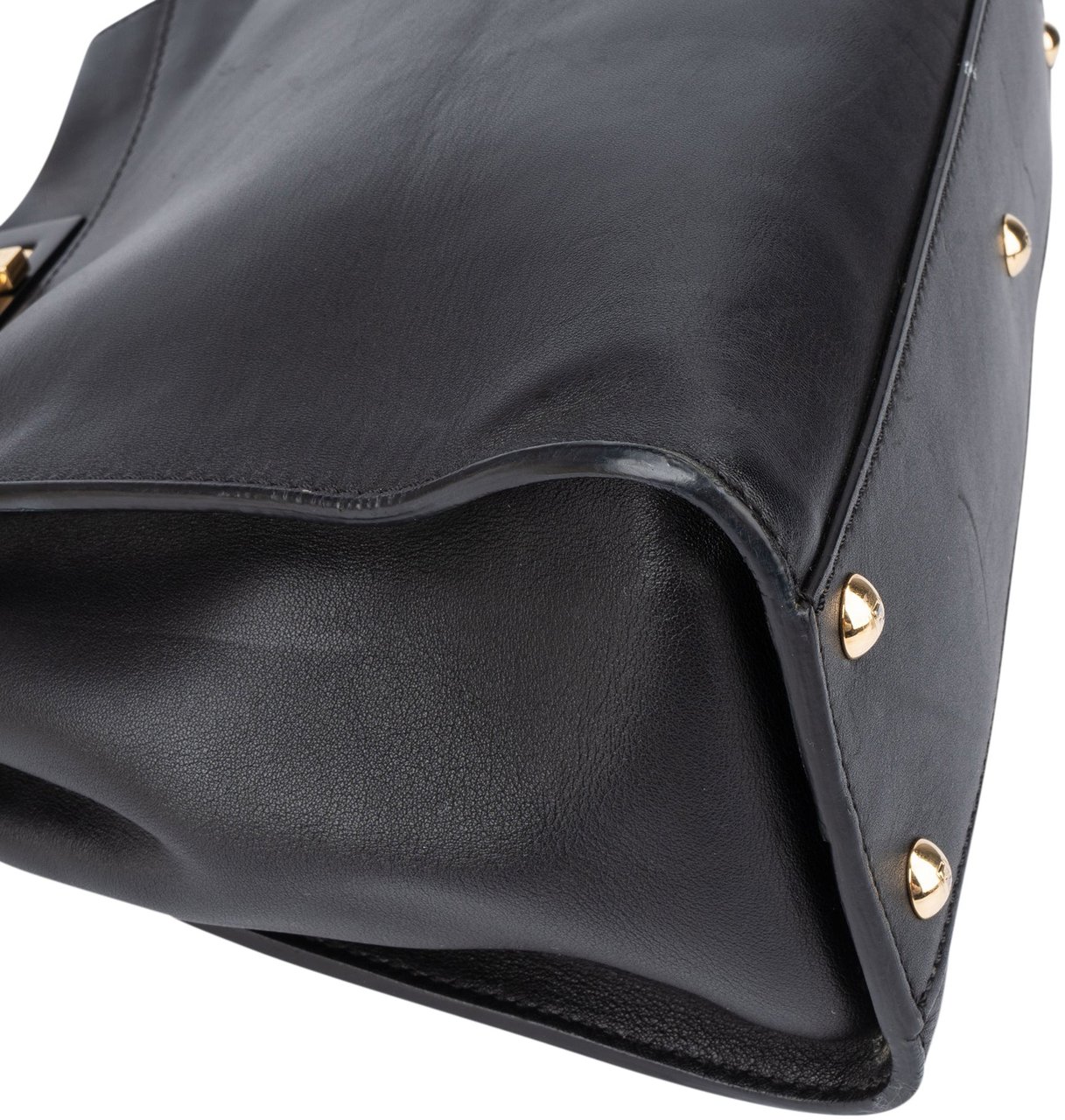 Fendi Fendi Black Leather Peekaboo Handbag Zwart