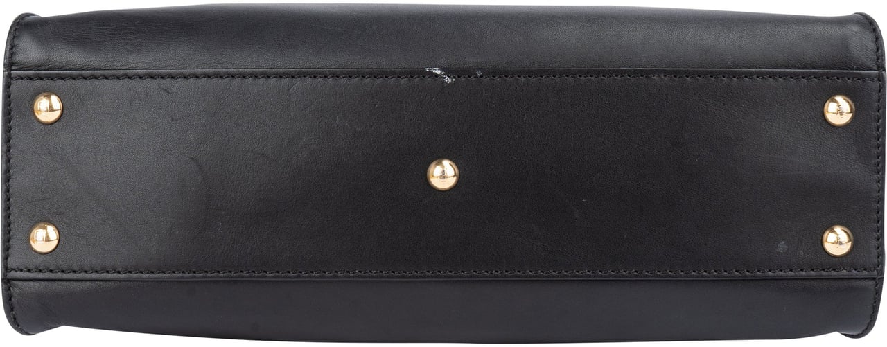 Fendi Fendi Black Leather Peekaboo Handbag Zwart