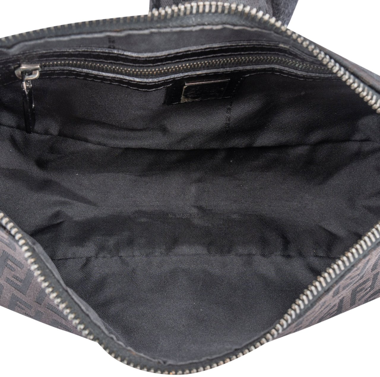 Fendi Fendi FF Monogram Baguette Shoulder Bag Zwart